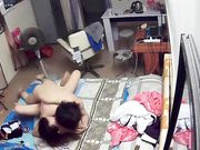 监控偷拍 大白天 出租屋小伙和漂亮美女啪啪