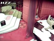 情趣酒店水滴摄像头监控偷拍很会玩的眼镜情侣各种姿势有点重温玉蒲团的感觉