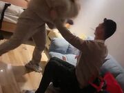 一群男女开房操逼 连体黑丝妹先上场 开档露奶骑乘抽插