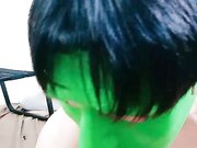 极品美妞被两大汉3P爆操双屌抽脸前后夹击01