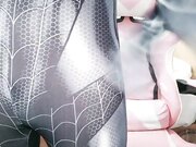 顶级女神穿上蜘蛛侠战衣小母狗被狂干02