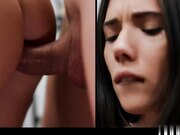 眼镜妹妹大口迎接我射