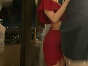 乳夹丁字裤被后入猛插内射蜜穴灌精_精液流出骚穴