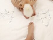 男主同时调教两个女奴 让她们相互舌吻 舔奶 舔逼 最后还往两个女奴嘴里撒尿