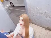 露脸性爱私拍_在停车场楼梯间做爱内射骚穴，不知道路人有没有看到