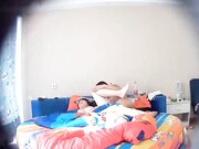 精品宾馆偷拍白嫩性感的高颜值大奶美女被强壮纹身男专挑高难度动作爆插