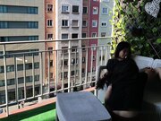 一大早就在阳台上爆操女友