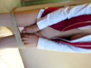 美丽的空姐脱了裤子穿肉丝自慰