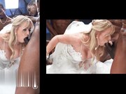 妻子新娘在5位大鸡巴黑人的轮奸中得到快乐 而老公看着就非常满足