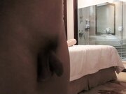 深夜场约了个高颜值性感黑衣妹子啪啪 口交互舔床边抱腿大力抽插猛操