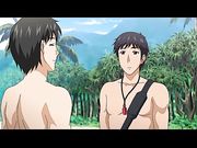 父亲带两个女儿去海边游玩