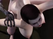 女性宇宙探査員赤城雪乃受星人操肉穴