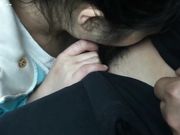 下班后送女同事回家的路上强行让美女同事吃我的大鸡吧