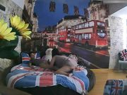 特色酒店伦敦主题房TP大屁股丰满女友貌似很饥渴没有得到满足要自摸