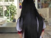 可爱的华裔女孩 用震动棒刺激后再让大鸡巴插入