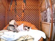 连体镂空黑丝美乳美女与男友激情造爱很疯狂干了2炮