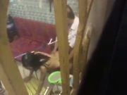 窗外偷窥工友强子哥和他媳妇啪啪