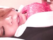 乳首もスーツも黒い妊婦-2