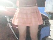 墨镜妹子深夜马路边双人啪啪 引擎盖上抱着操后入猛干深夜娇喘