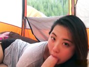 旅美留学生李美静假日和老外男友驱车到荒野露营野战美国伙食不错妹子貌似胖了啊