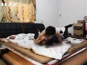 女大学生戴着墨镜 穿着性感黑丝高跟和学生会激情爱爱