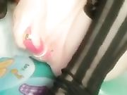 天然白虎无毛嫩逼萌妹子黑丝情趣装跳蛋道具自慰不要错过