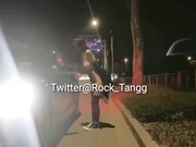 推特母狗调教『RockTangg』白虎抖M 夜行肛塞尾巴 车厢调教