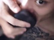 闺蜜女友王東瑤性感黑丝诱惑 紋身男友浴室手持大鸡吧射一脸淫精